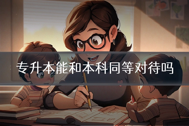 专升本能和本科同等对待吗