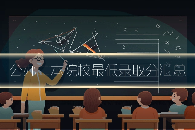 公办二本院校最低录取分汇总