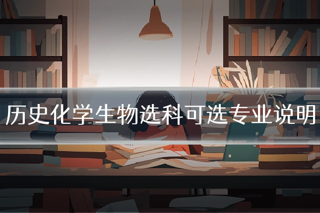 历史化学生物选科可选专业说明