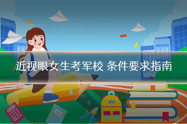 近视眼女生考军校 条件要求指南