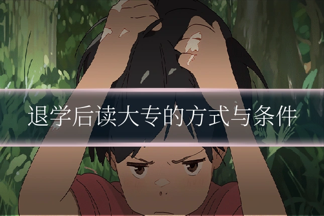 退学后读大专的方式与条件