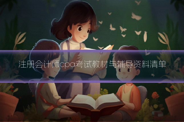 注册会计师cpa考试教材与辅导资料清单