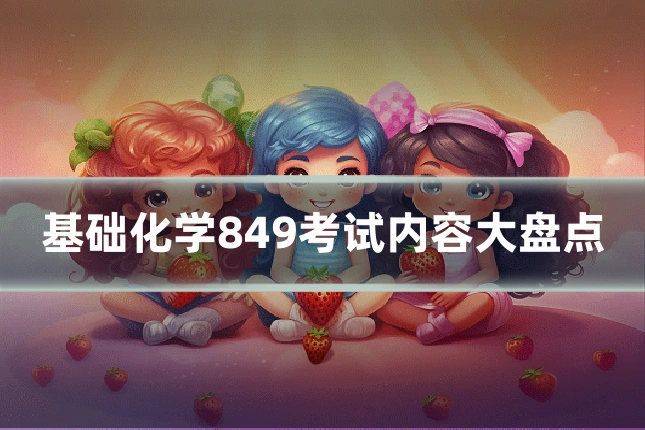 基础化学849考试内容大盘点
