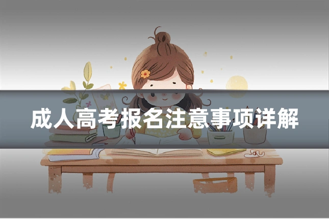 成人高考报名注意事项详解