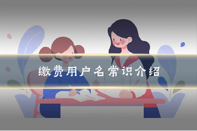 缴费用户名常识介绍