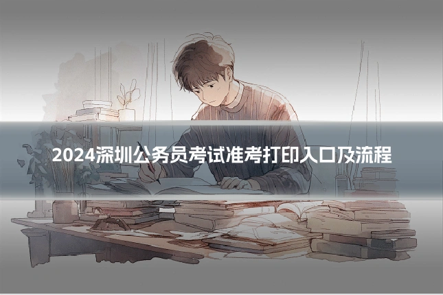 2024深圳公务员考试准考打印入口及流程