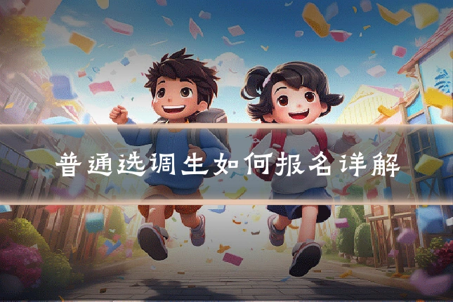 普通选调生如何报名详解
