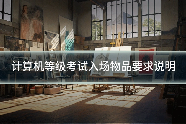 计算机等级考试入场物品要求说明