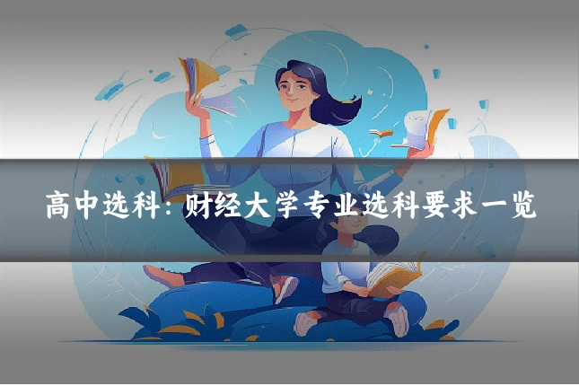 高中选科：财经大学专业选科要求一览
