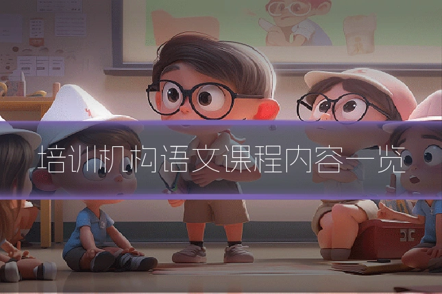 培训机构语文课程内容一览