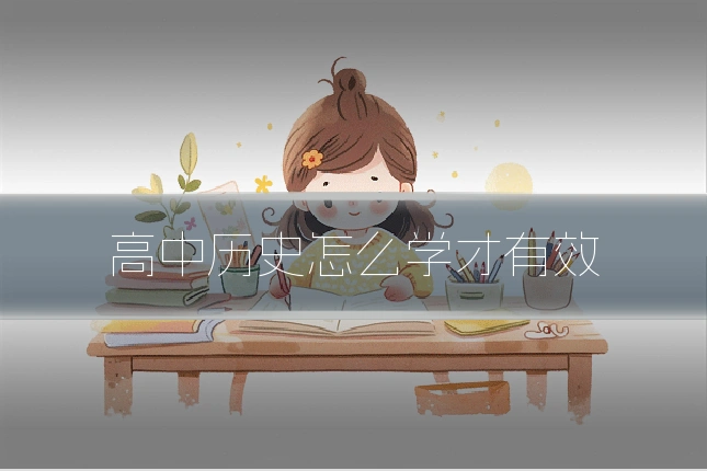 高中历史怎么学才有效