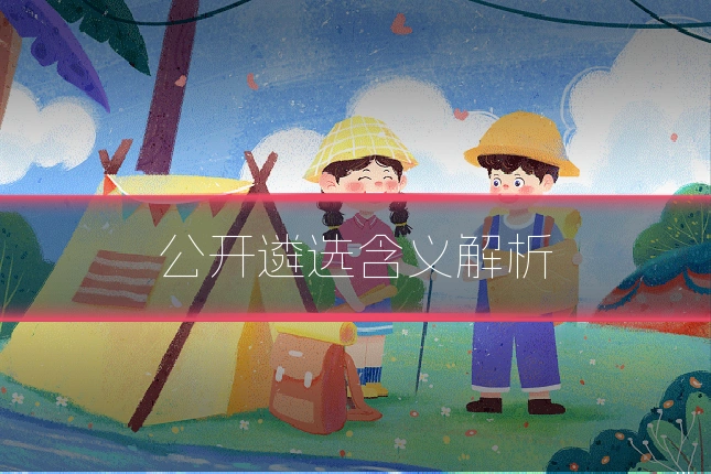 公开遴选含义解析