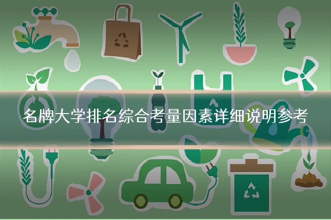 名牌大学排名综合考量因素详细说明参考