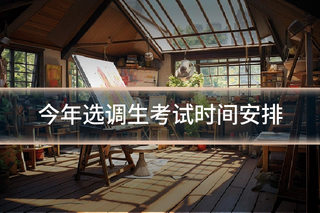 今年选调生考试时间安排