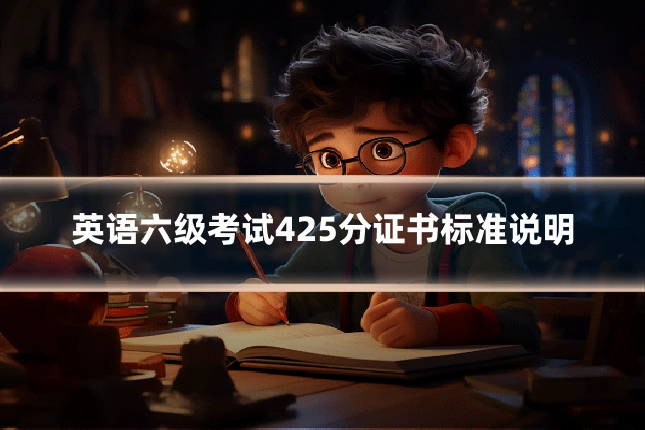 英语六级考试425分证书标准说明
