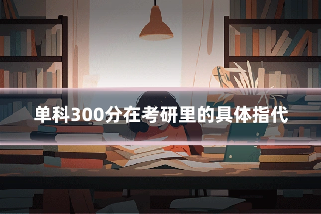 单科300分在考研里的具体指代