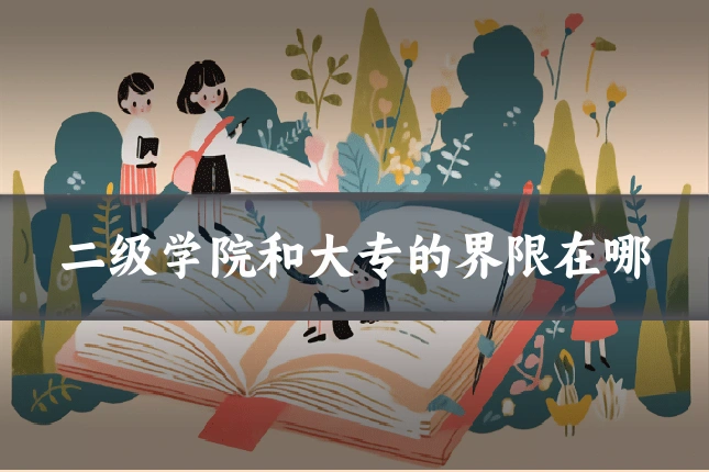 二级学院和大专的界限在哪