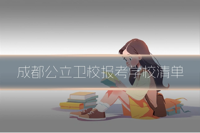成都公立卫校报考学校清单