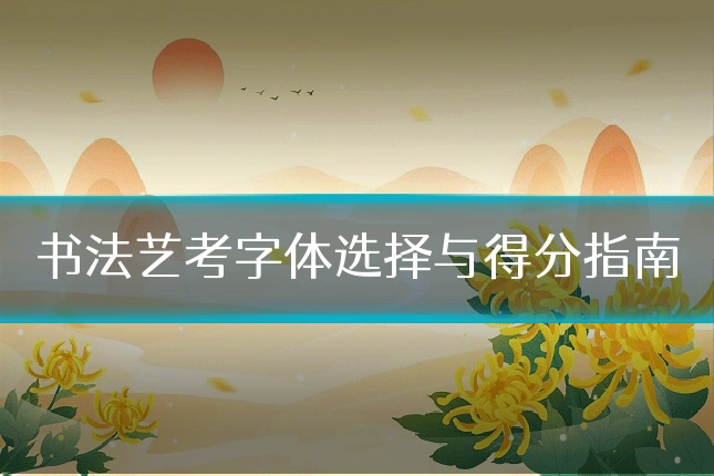 书法艺考字体选择与得分指南