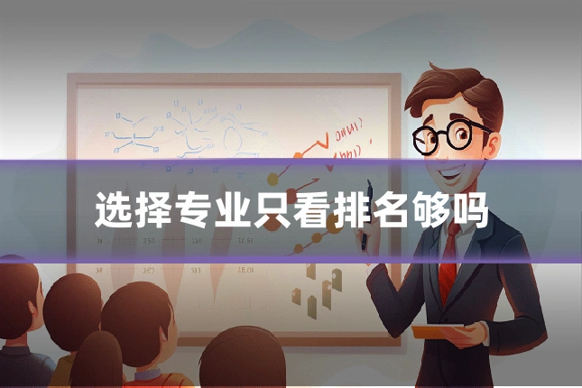 选择专业只看排名够吗