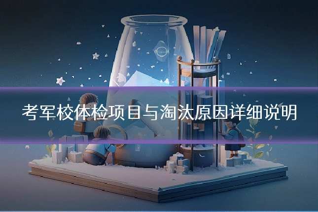 考军校体检项目与淘汰原因详细说明