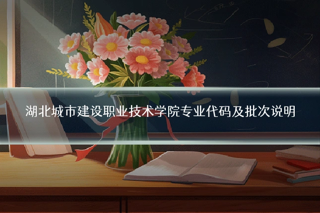 湖北城市建设职业技术学院专业代码及批次说明