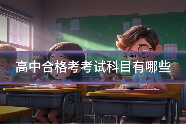 高中合格考考试科目有哪些