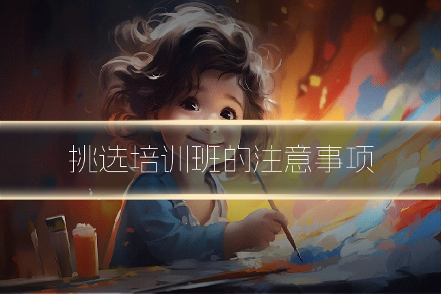 挑选培训班的注意事项