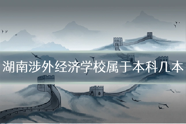 湖南涉外经济学校属于本科几本
