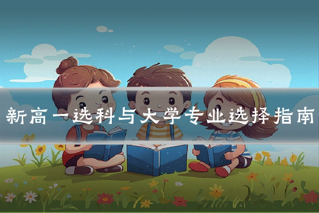 新高一选科与大学专业选择指南