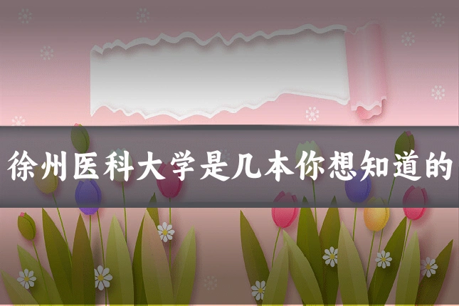 徐州医科大学是几本你想知道的