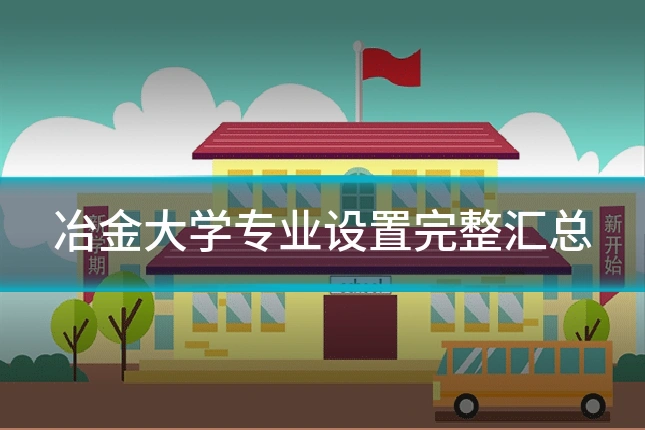 冶金大学专业设置完整汇总