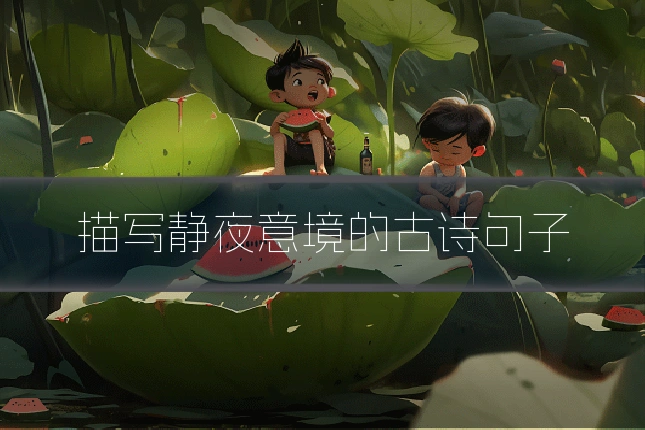 描写静夜意境的古诗句子