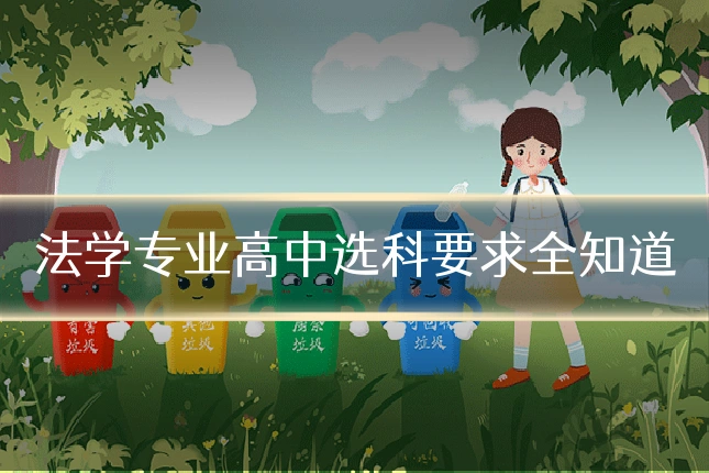 法学专业高中选科要求全知道