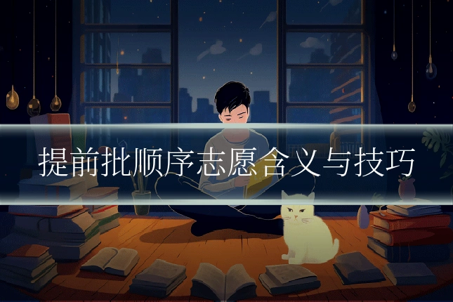 提前批顺序志愿含义与技巧