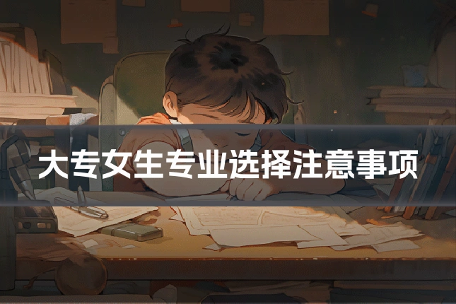 大专女生专业选择注意事项