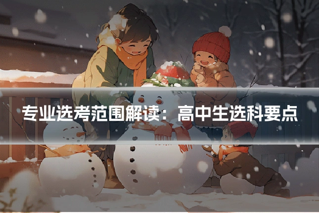 专业选考范围解读：高中生选科要点