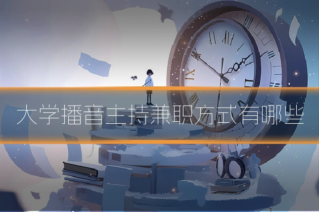 大学播音主持兼职方式有哪些
