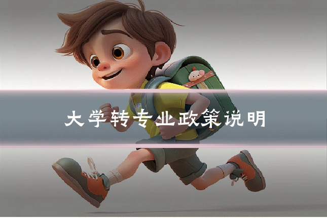 大学转专业政策说明