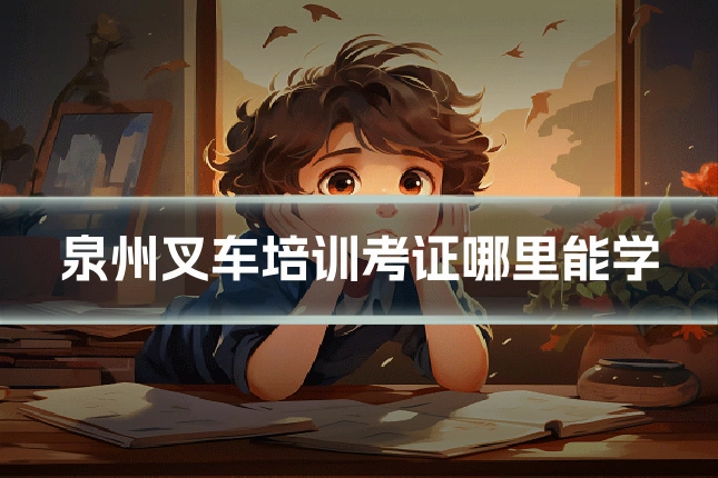 泉州叉车培训考证哪里能学
