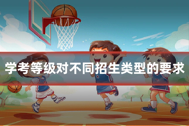 学考等级对不同招生类型的要求