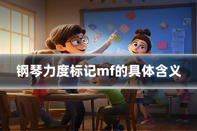 钢琴力度标记mf的具体含义