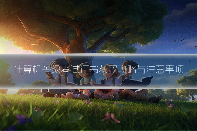 计算机等级考试证书获取攻略与注意事项