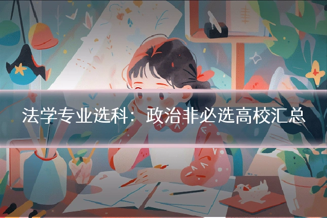 法学专业选科：政治非必选高校汇总
