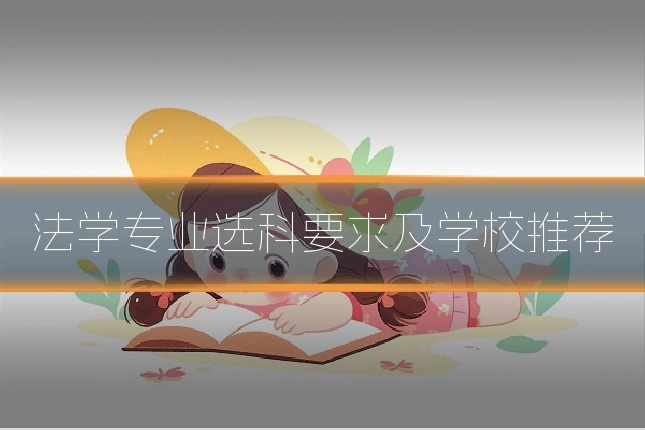 法学专业选科要求及学校推荐