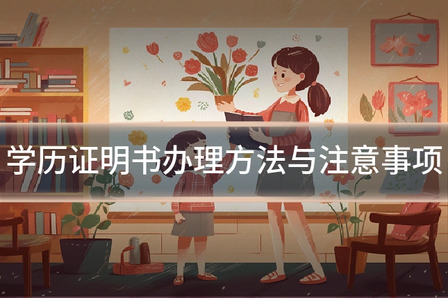 学历证明书办理方法与注意事项