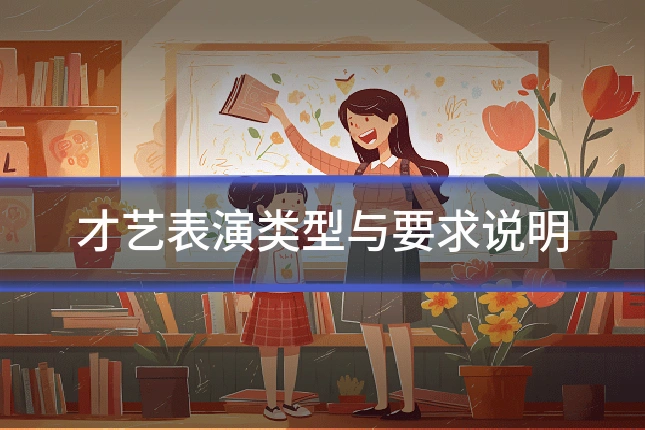 才艺表演类型与要求说明