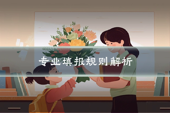 专业填报规则解析