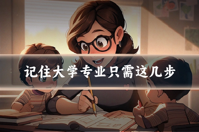记住大学专业只需这几步