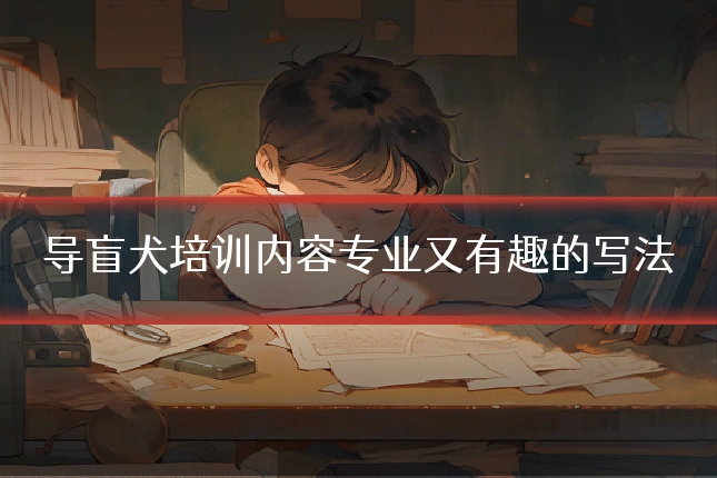 导盲犬培训内容专业又有趣的写法